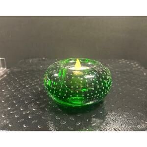 Green Glass Votive Candle Lamp